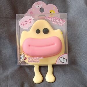 Cute Pink and Cream Portable Mirror